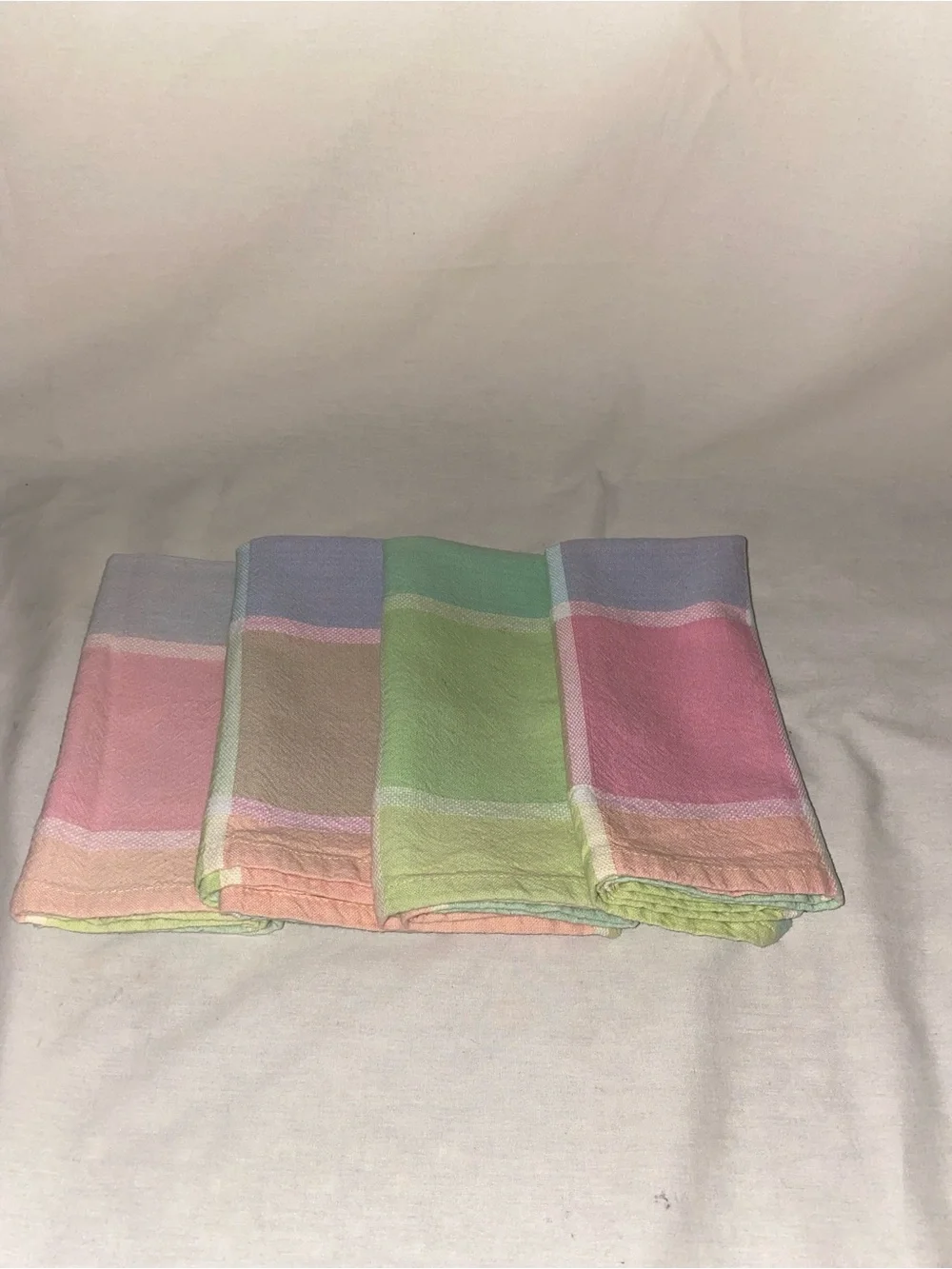 Pastel Multi-Color Cotton Napkins - Set of 4